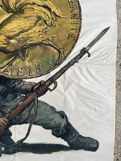 World War I French Poster Deposit Your Gold For France For Victory Poster By Abel Faivr.  31" x 47"