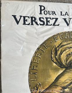 World War I French Poster Deposit Your Gold For France For Victory Poster By Abel Faivr.  31" x 47"