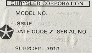 Chrysler 4469372 AM/FM Radio & Cassette Player