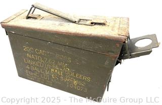 Military Metal Ammo Box 200 Cartridges 