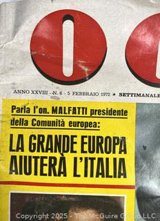 Italian 1972 OGGI Magazine with Cover Featuring Jane Fonda.