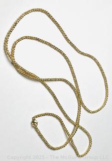 Sterling Vermeil Bead Necklace
