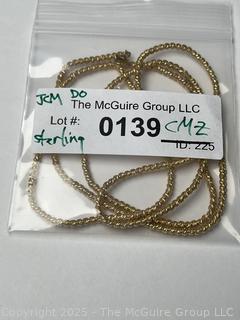 Sterling Vermeil Bead Necklace
