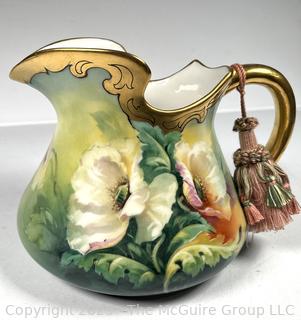 Limoges Gilt Edge Jug Pitcher