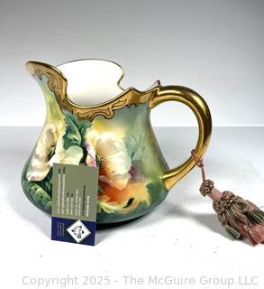 Limoges Gilt Edge Jug Pitcher