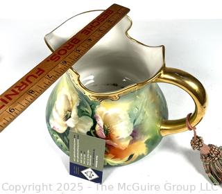 Limoges Gilt Edge Jug Pitcher