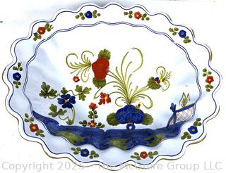 Hand Painted Italian Pottery Serving Bowl