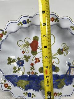 Hand Painted Italian Pottery Serving Bowl