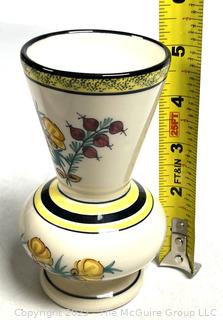 Two (2) Pieces of French Breton Henriot Quimper Including Café au Lait Cider Bowl and Vase