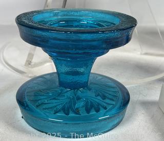 Mid Century Planters, Cobalt Blue Glass Vase and Ashtrays