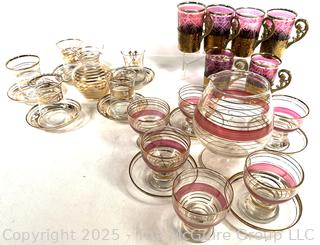 Collection of Mid Century Glass Barware