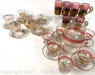 Collection of Mid Century Glass Barware