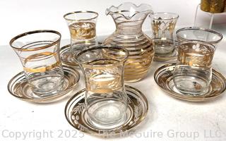 Collection of Mid Century Glass Barware