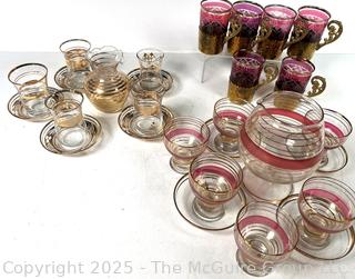 Collection of Mid Century Glass Barware