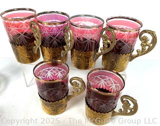 Collection of Mid Century Glass Barware