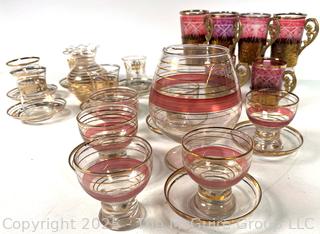 Collection of Mid Century Glass Barware