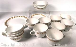 Corelle Butterfly Gold Patterned Dinnerware 