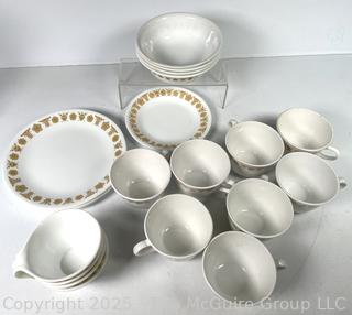 Corelle Butterfly Gold Patterned Dinnerware 