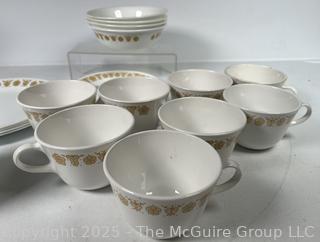 Corelle Butterfly Gold Patterned Dinnerware 