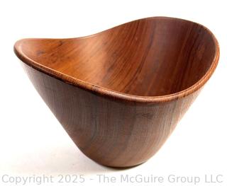 Mid Century Teak Wood Serving Bowl, Emerrich Denmark
