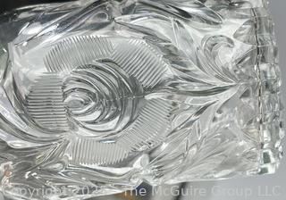 Two (2) Cut Crystal Cruets w/ Stoppers