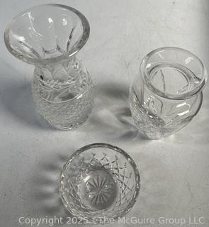 Two (2) Waterford Crystal Vases and Serving Bowl