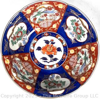 Gold Imari Hand Painted Serving Bowl 