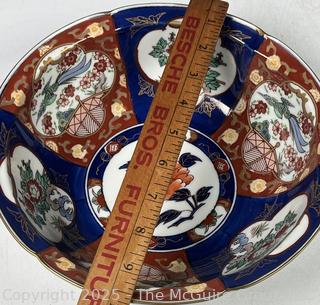 Gold Imari Hand Painted Serving Bowl 