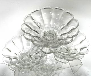 Collection of Pressed Glass Coupes or Sherbet Cups