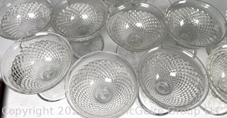 Collection of Pressed Glass Coupes or Sherbet Cups