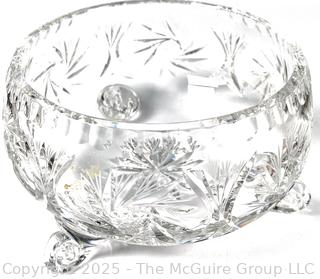 Three Footed Crystal Bowl