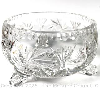 Three Footed Crystal Bowl