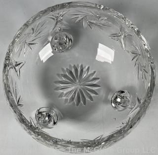 Three Footed Crystal Bowl