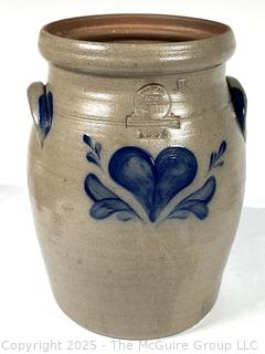 1994 Rowe Pottery Works Cambridge MA Stoneware Crock 