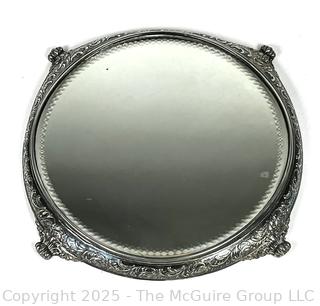 Quad Silver Plate Vanity Mirror by Van Bergh Silver Plate Co.