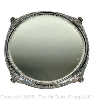 Quad Silver Plate Vanity Mirror by Van Bergh Silver Plate Co.