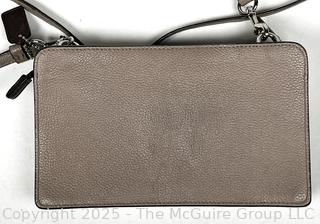 Coach Stone Pebbled Leather Pop Up Messenger Crossbody Handbag. 