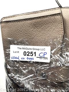 Coach Stone Pebbled Leather Pop Up Messenger Crossbody Handbag. 