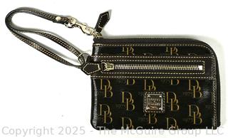 Dooney & Bourke Brown Signature Moro Slim Wristlet 