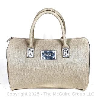 Michael Kors Canvas Metallic Woven Handbag, New without Tags