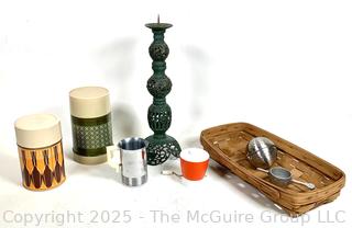 Candle Stick, Basket, Thermoses and Kitchen Tools