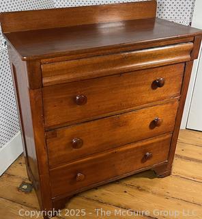 Four (4) Drawer Tall Dresser. Measures 38.5"T x 36W x 18D<br><br>House

<br><br>

Removal: Sat (Nov 8) & Sun (Nov 9) 11-3pm, 56 Scotch Hill Rd., Cambridge NY 12816 