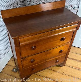 Four (4) Drawer Tall Dresser. Measures 38.5"T x 36W x 18D<br><br>House

<br><br>

Removal: Sat (Nov 8) & Sun (Nov 9) 11-3pm, 56 Scotch Hill Rd., Cambridge NY 12816 