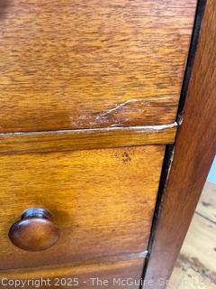 Four (4) Drawer Tall Dresser. Measures 38.5"T x 36W x 18D<br><br>House

<br><br>

Removal: Sat (Nov 8) & Sun (Nov 9) 11-3pm, 56 Scotch Hill Rd., Cambridge NY 12816 