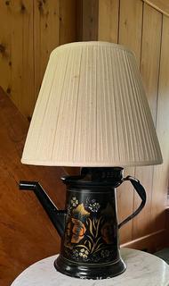 Tole Painted Water Pitcher Table Lamp <br><br>House

<br><br>

Removal: Sat (Nov 8) & Sun (Nov 9) 11-3pm, 56 Scotch Hill Rd., Cambridge NY 12816 