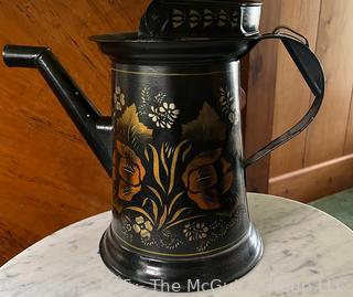 Tole Painted Water Pitcher Table Lamp <br><br>House

<br><br>

Removal: Sat (Nov 8) & Sun (Nov 9) 11-3pm, 56 Scotch Hill Rd., Cambridge NY 12816 