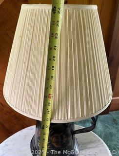Tole Painted Water Pitcher Table Lamp <br><br>House

<br><br>

Removal: Sat (Nov 8) & Sun (Nov 9) 11-3pm, 56 Scotch Hill Rd., Cambridge NY 12816 
