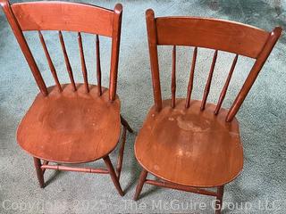 Set of Six (Two Pictured) Mid-Century Rock Maple Dining Chairs<br><br>House

<br><br>

Removal: Sat (Nov 8) & Sun (Nov 9) 11-3pm, 56 Scotch Hill Rd., Cambridge NY 12816 