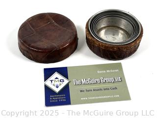 Pocket Size Collapsible Folding Metal Travel Cup With Leather Case<br><br>Cooper

<br><br>

Removal Options:<br><br> Sat (Nov 8) & Sun (Nov 9) 11-3pm, 56 Scotch Hill Rd., Cambridge NY 12816<br><br>

Sat (Nov 15) 12-2pm, TMG Warehouse, 2800 Juniper St., Fairfax, VA 22031<br><br>

Request Shipping (david@themcguiregroupllc.com)