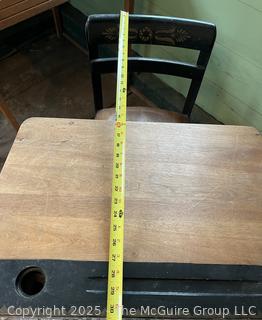 Stenciled School Desk and Attached Chair<br><br>Wendy Dan Hermione

<br><br>

Removal Options:<br><br> Sat (Nov 8) & Sun (Nov 9) 11-3pm, 56 Scotch Hill Rd., Cambridge NY 12816<br><br>

